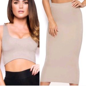 Oh Polly Double Layered Two Piece Set in Mocha